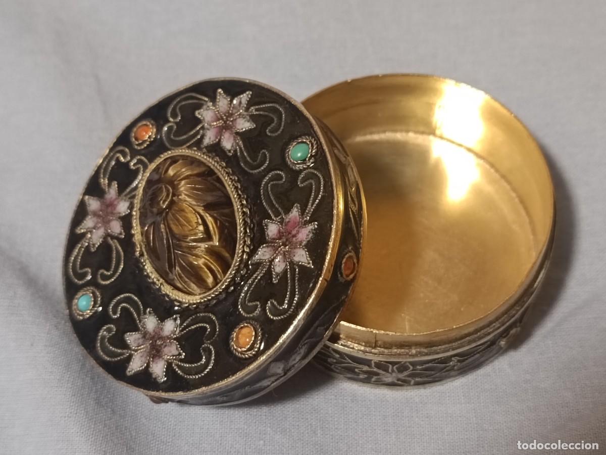 Cajas y cajitas met&aacute;licas: antigua cajita cloisonne