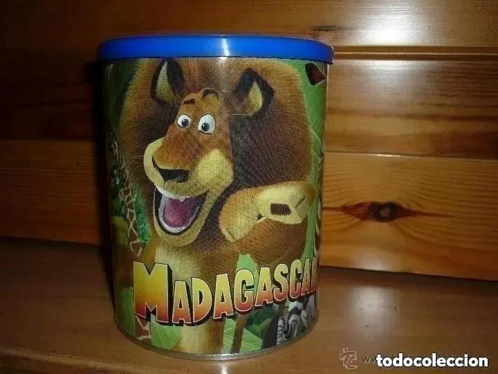 Cajas y cajitas met&aacute;licas: BOTE DE NESQUIK DE LA PEL&Iacute;CULA MADAGASCAR