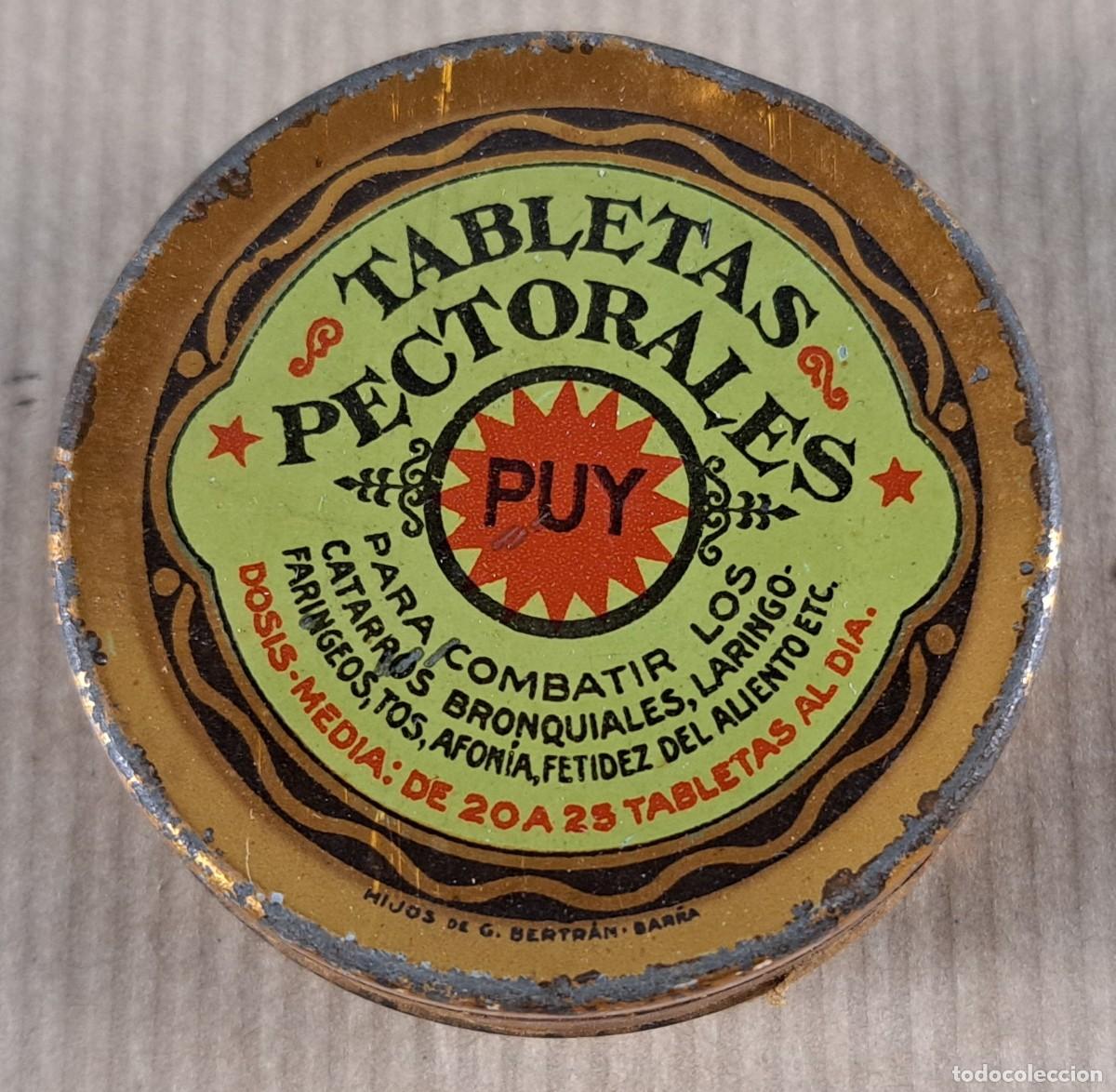 Cajas y cajitas met&aacute;licas: Caja met&aacute;lica &ldquo;Tabletas Pectorales PUY&rdquo;, Barcelona