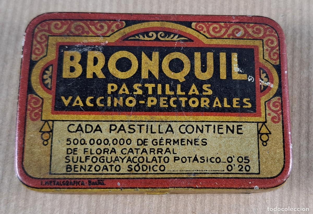Cajas y cajitas met&aacute;licas: Caja met&aacute;lica &ldquo;Bronquil&rdquo;, pastillas vaccino‑pectorales Fher Barcelona