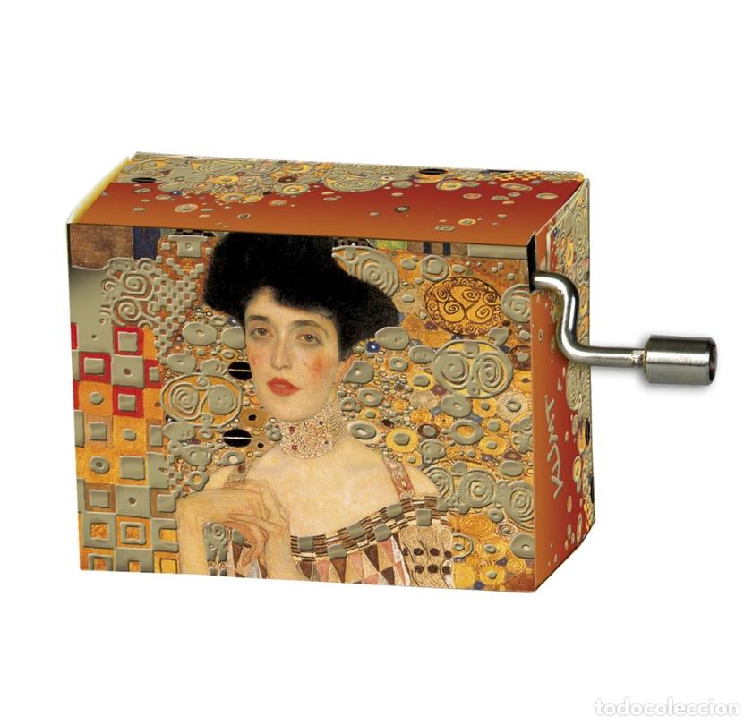 Cajas y cajitas met&aacute;licas: CAJA DE MUSICA LIBRE COMO EL VIENTO KLIMT/ADELE BL. NUEVO