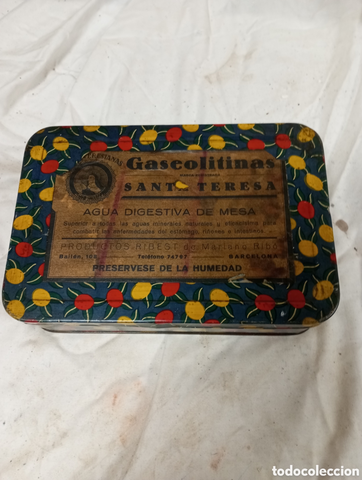 Cajas y cajitas met&aacute;licas: Antigua lata gaseolitinas