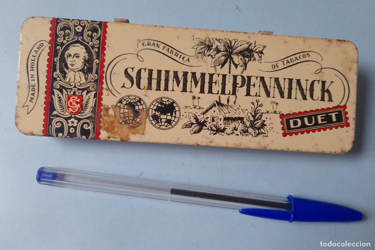Cajas y cajitas met&aacute;licas: Caja Lata 10 Cigarrillos SCHIMMELPENNINCK DUET. Holland. Vac&iacute;a.