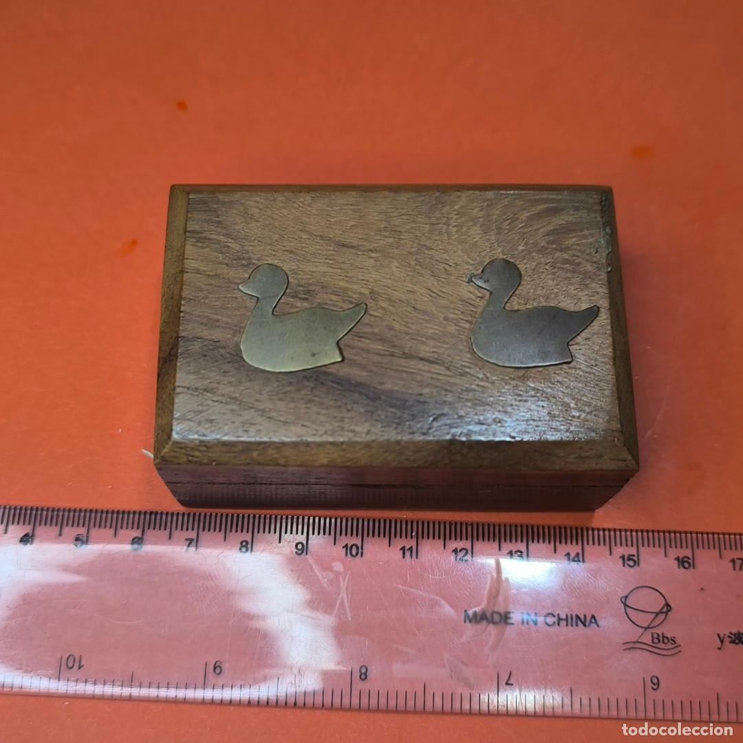 Cajas y cajitas met&aacute;licas: 001522MER-cajita madera marron ( patos) 7,5 cm