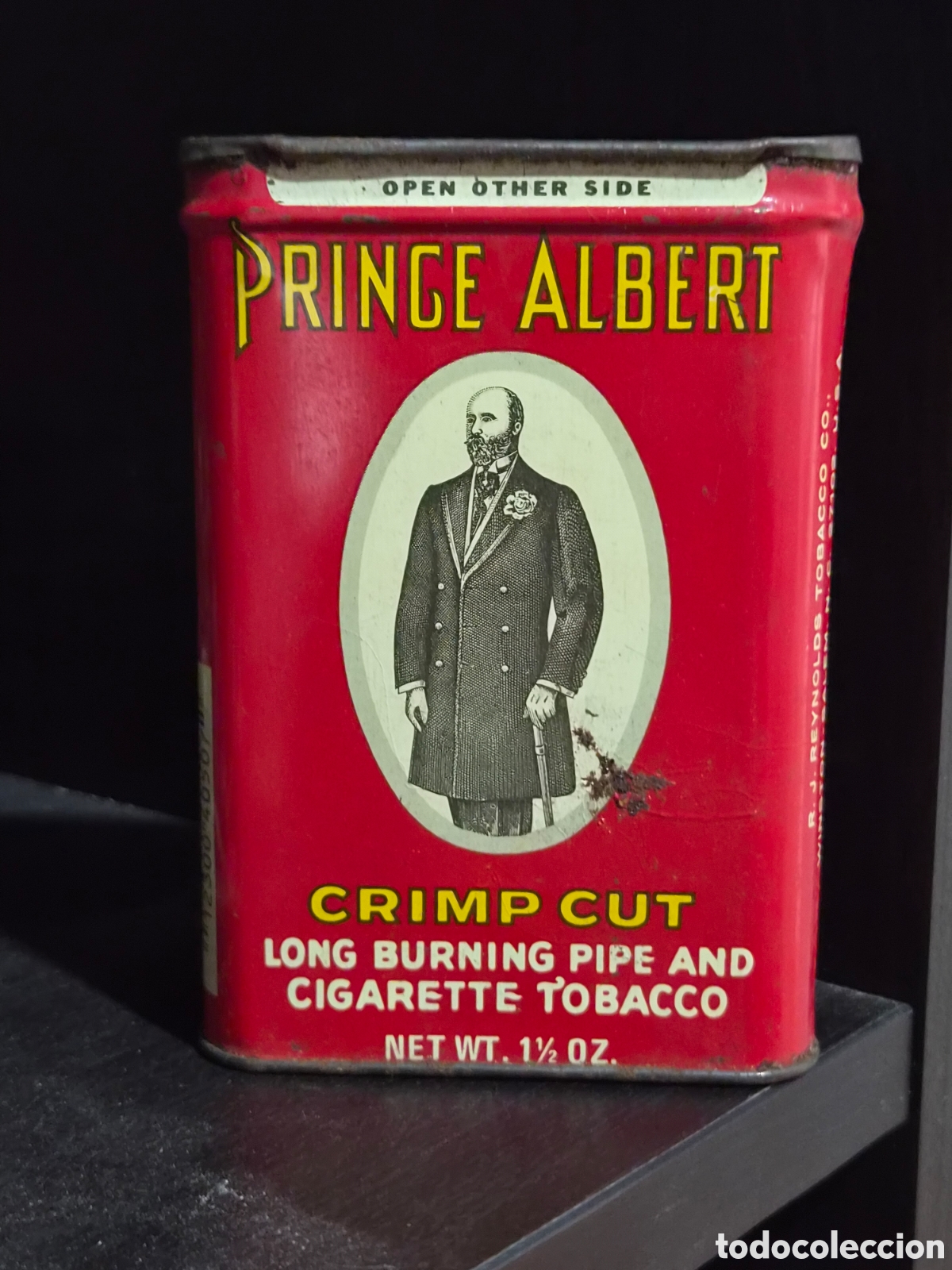 Cajas y cajitas met&aacute;licas: ANTIGUA LATA DE TABACO PRINCE ALBERT CON SU TABACO