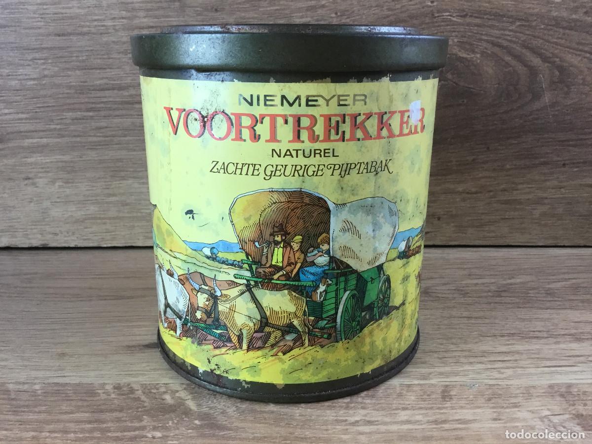 Cajas y cajitas met&aacute;licas: ANTIGUA LATA DE TABACO DE PIPA HOLANDESA - NIEMEYER VOORTREKKER
