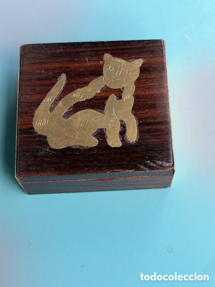 Cajas y cajitas met&aacute;licas: CAJITA DE MADERA CON INCRUSTACIONES DE METAl