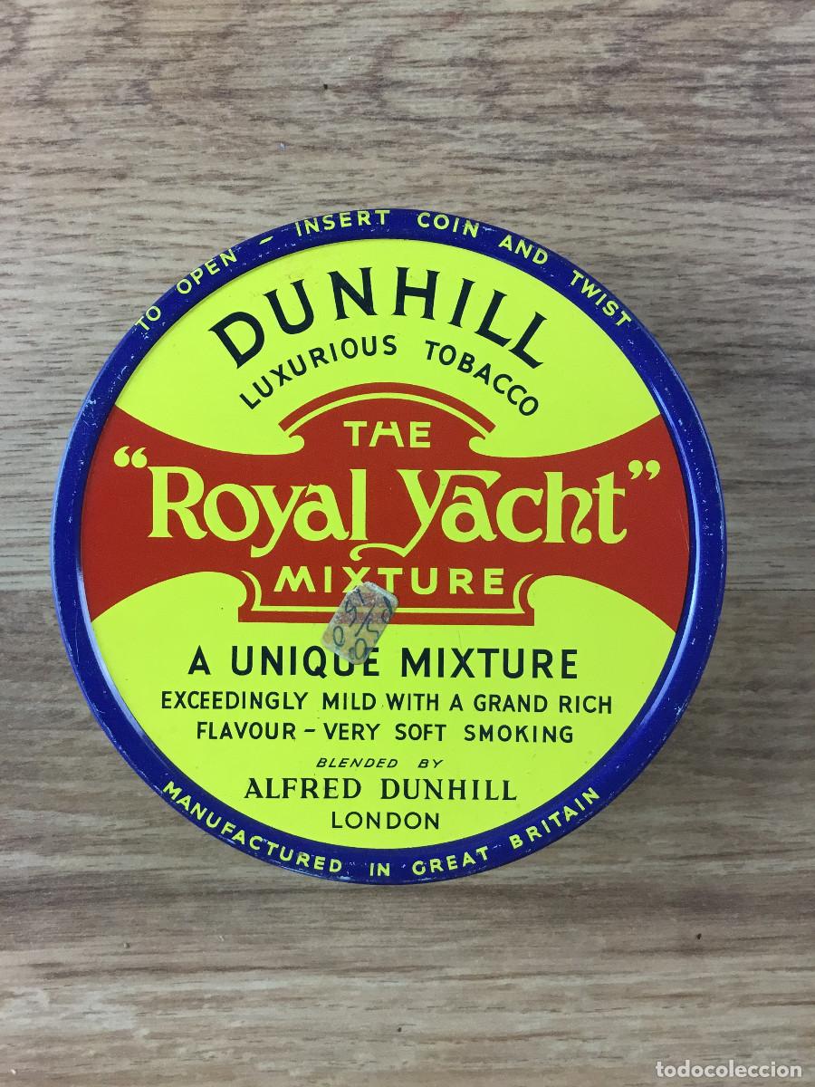 Cajas y cajitas met&aacute;licas: ANTIGUA LATA DE TABACO DUNHILL - THE ROYAL YACHT - LONDON