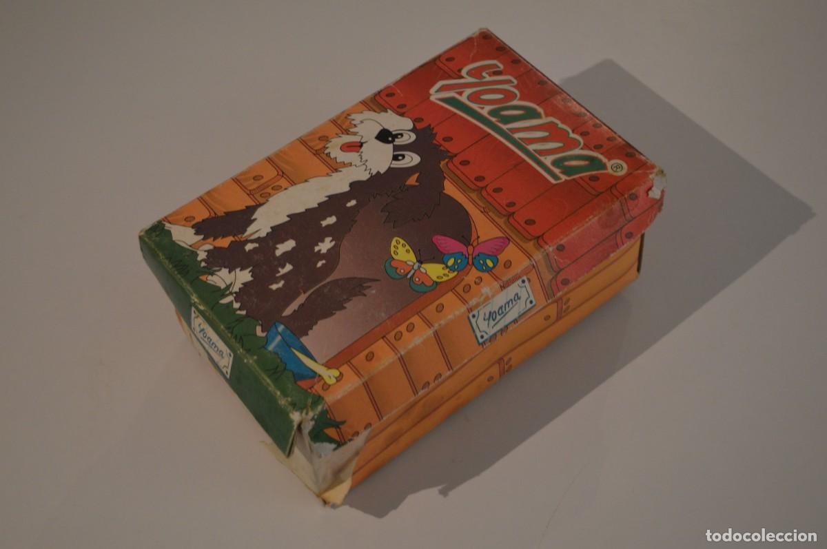 Cajas y cajitas met&aacute;licas: CAJA VINTAGE A&Ntilde;OS 70 ZAPATOS MARCA YOAMA MODELO 04202 MARINO 30 TEXTIL ALICANTE DIBUJO PERRO