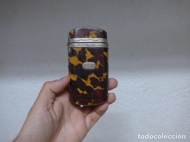 Cajas y cajitas met&aacute;licas: Antigua caja o funda de siglo XIX a identificar