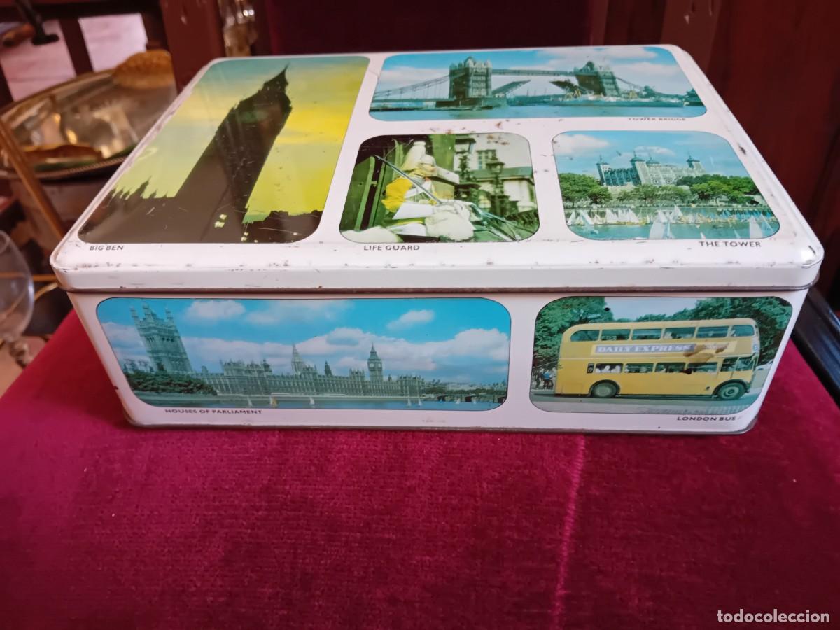 Cajas y cajitas met&aacute;licas: Caja antigua de galletas inglesa