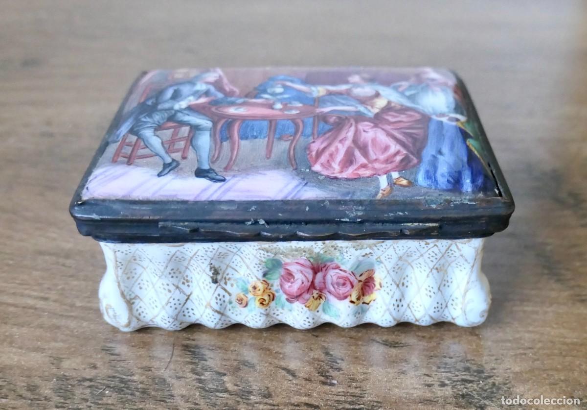 Cajas y cajitas met&aacute;licas: cajas de esmalte principio S XX-de joyer&iacute;a de la prestigiosa firma Jaime Pujadas