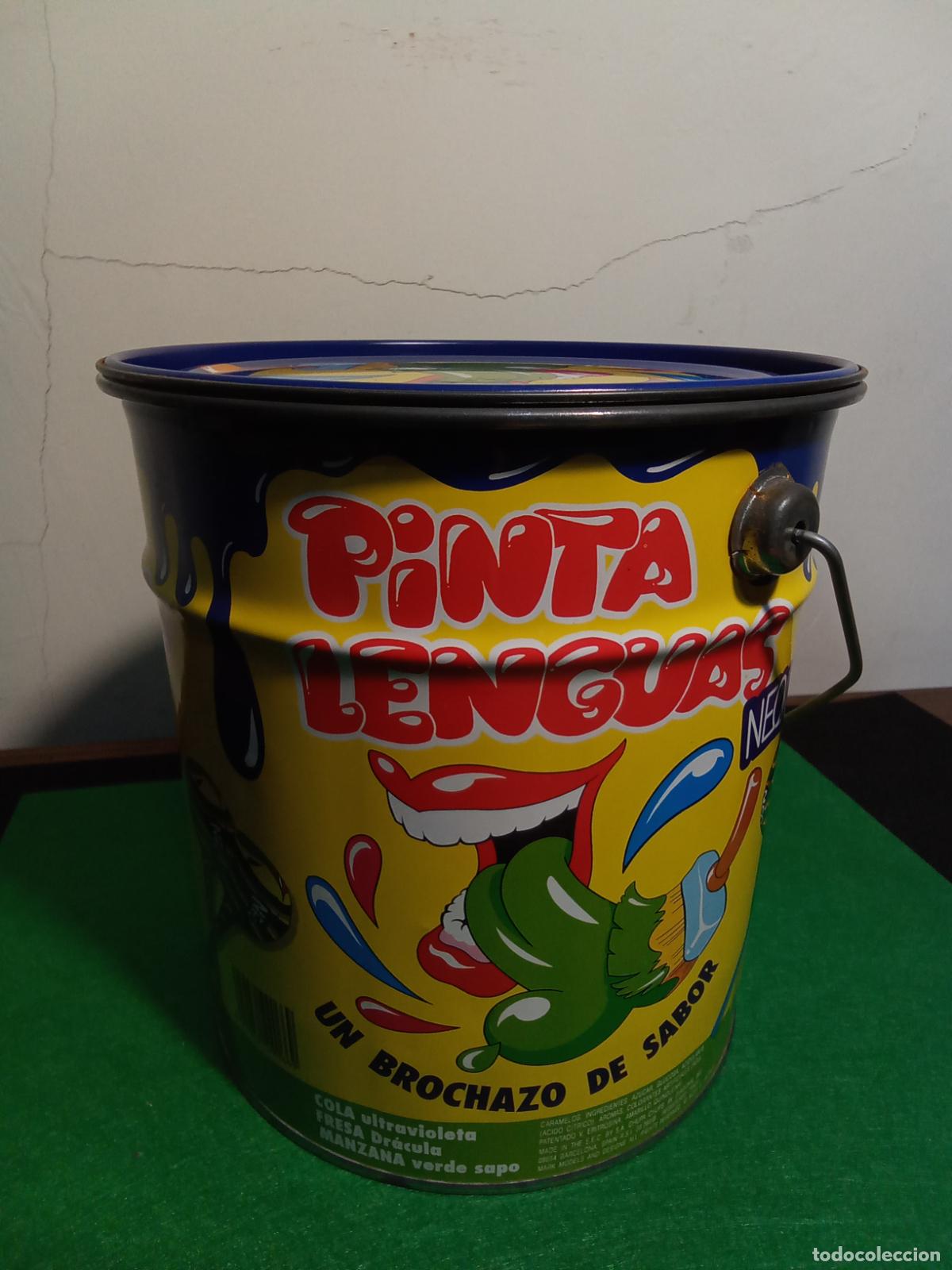 Cajas y cajitas met&aacute;licas: LATA MET&Aacute;LICA DE PINTA LENGUAS PRODUCTO DE CHUPA CHUPS