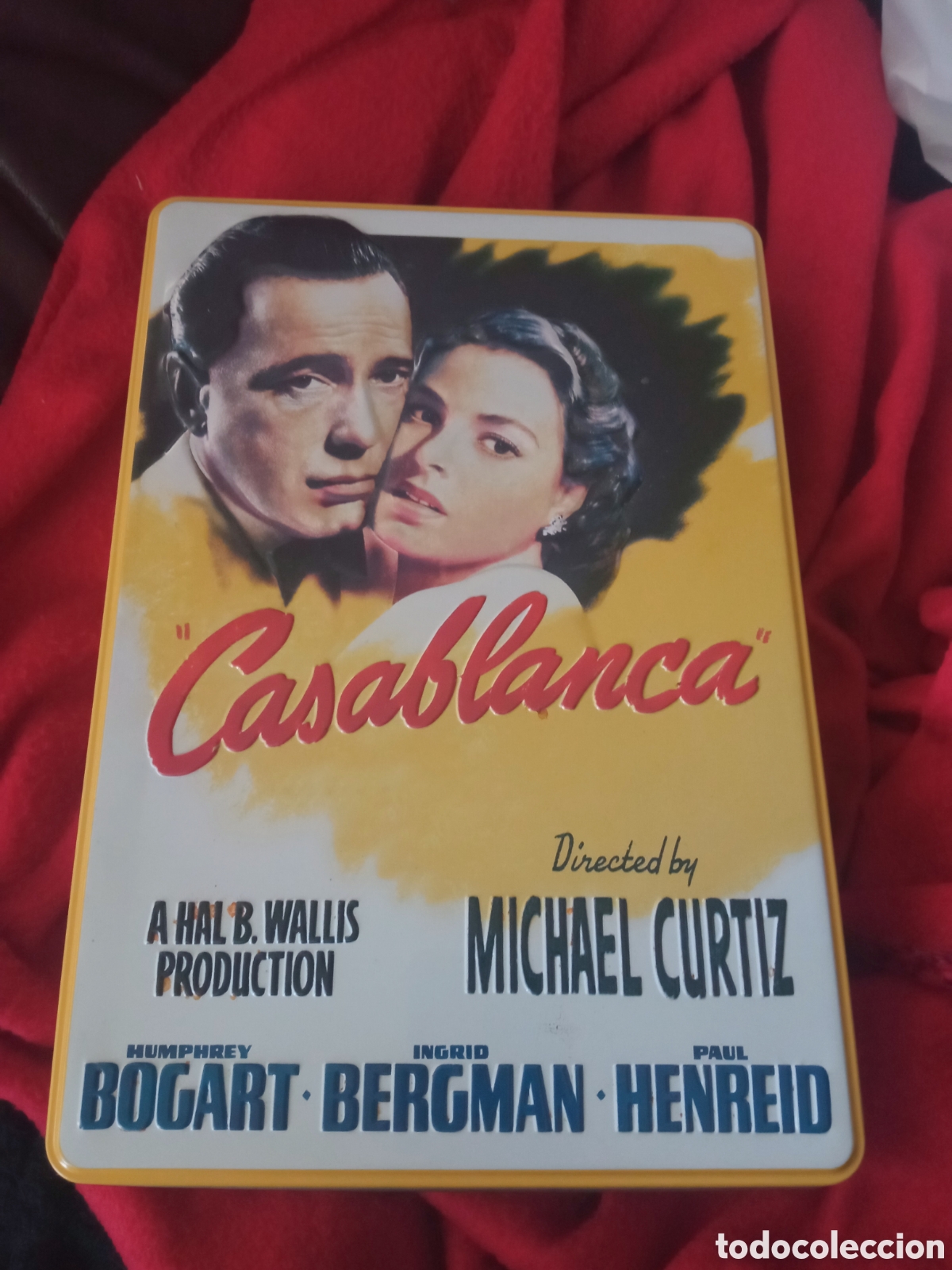 Cajas y cajitas met&aacute;licas: Caja de chapa troquelada, de la Pel&iacute;cula Casablanca, mide 25,5x18x4cm