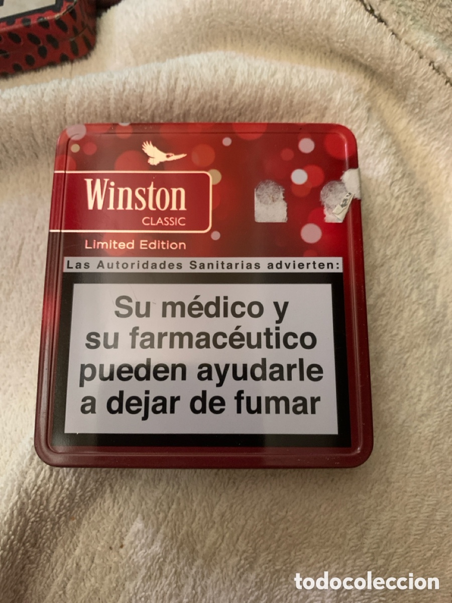 Cajas y cajitas met&aacute;licas: Caja met&aacute;lica tabaco cigarrillos winston cigar