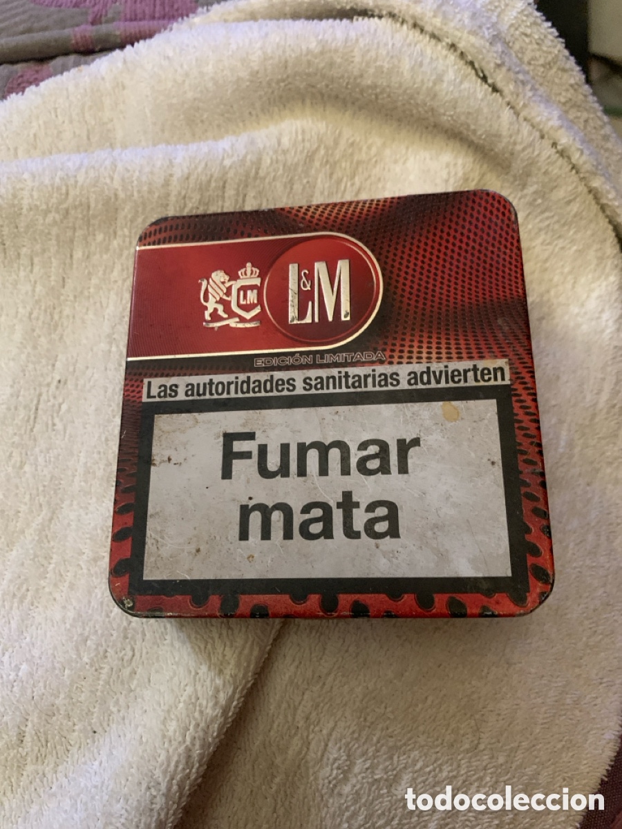Cajas y cajitas met&aacute;licas: Caja met&aacute;lica tabaco LM cigarrillos caja cigars