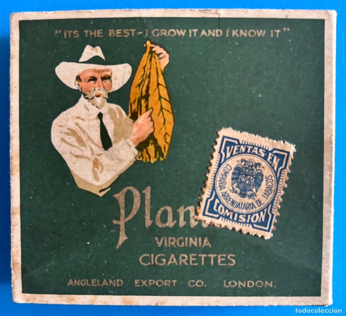 Cajas y cajitas met&aacute;licas: CAJA TABACO- PLANTERS- VIRGINIA CIGARETTES- LONDON- CA. 1950