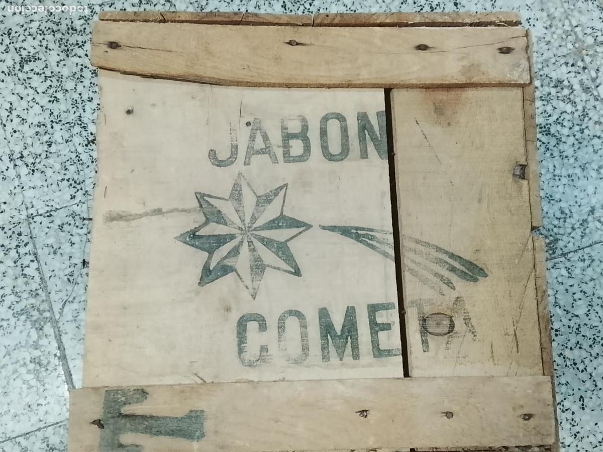 Cajas y cajitas met&aacute;licas: Antigua Caja de Madera JAB&Oacute;N COMETA - F&aacute;brica LUIS TOM&Aacute;S (Valencia). A&ntilde;os 40/50. Gran Formato