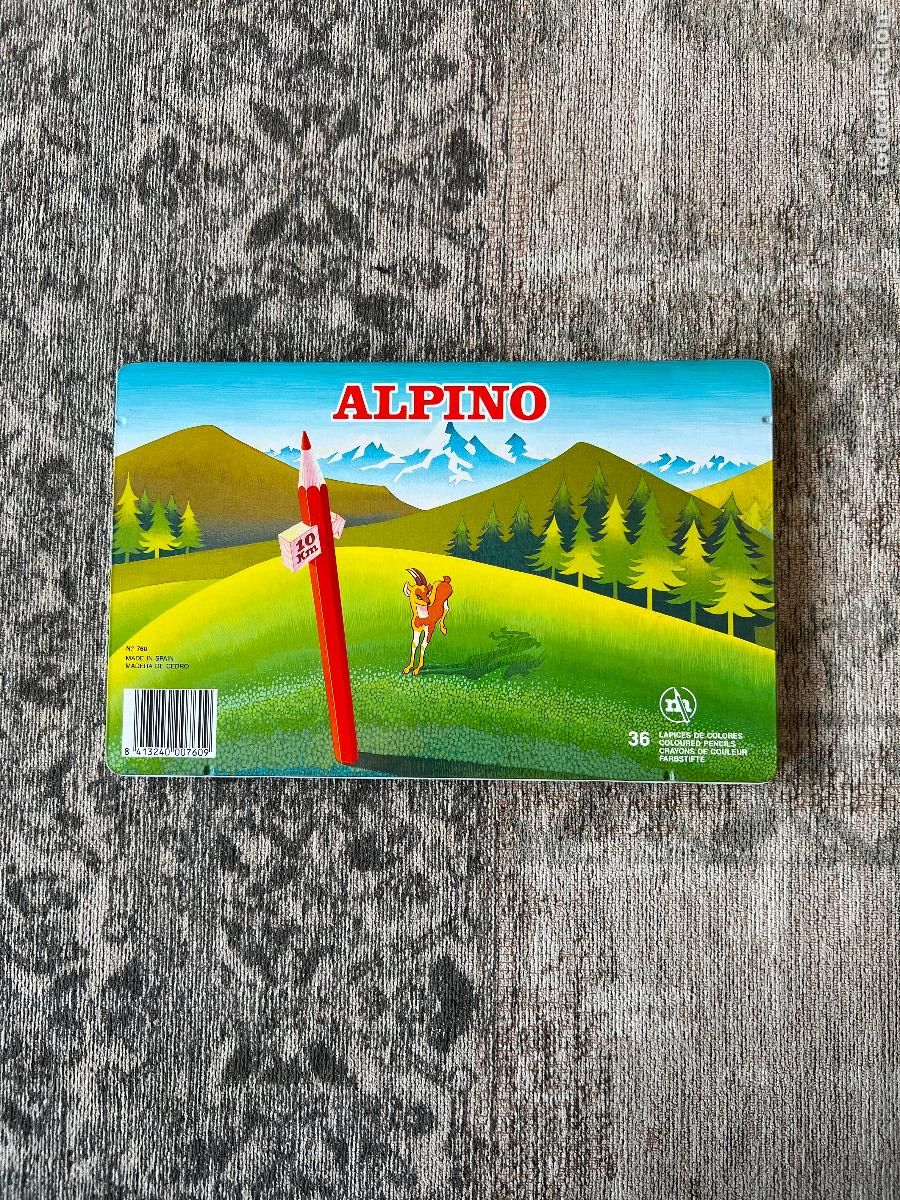 Cajas y cajitas met&aacute;licas: CAJA MET&Aacute;LICA CON L&Aacute;PICES DE COLORES ALPINO