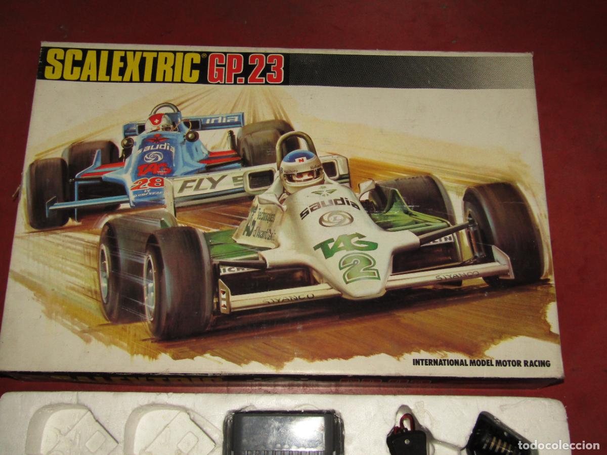 Cajas y cajitas met&aacute;licas: Antigua Caja Set con Circuito GP.23 de SCALEXTRIC EXIN