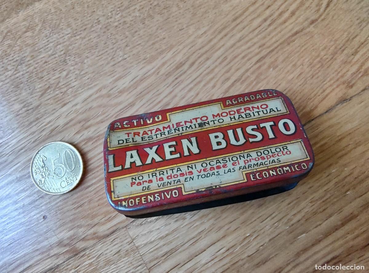 Cajas y cajitas met&aacute;licas: Lata antigua Laxen Busto