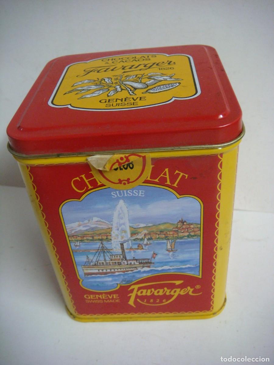 Cajas y cajitas met&aacute;licas: CAJITA METALICA CON PUBLICIDAD CHOCOLATS CACAOS TAVARGER SUISSE-CAJ-G-N&ordm;-26