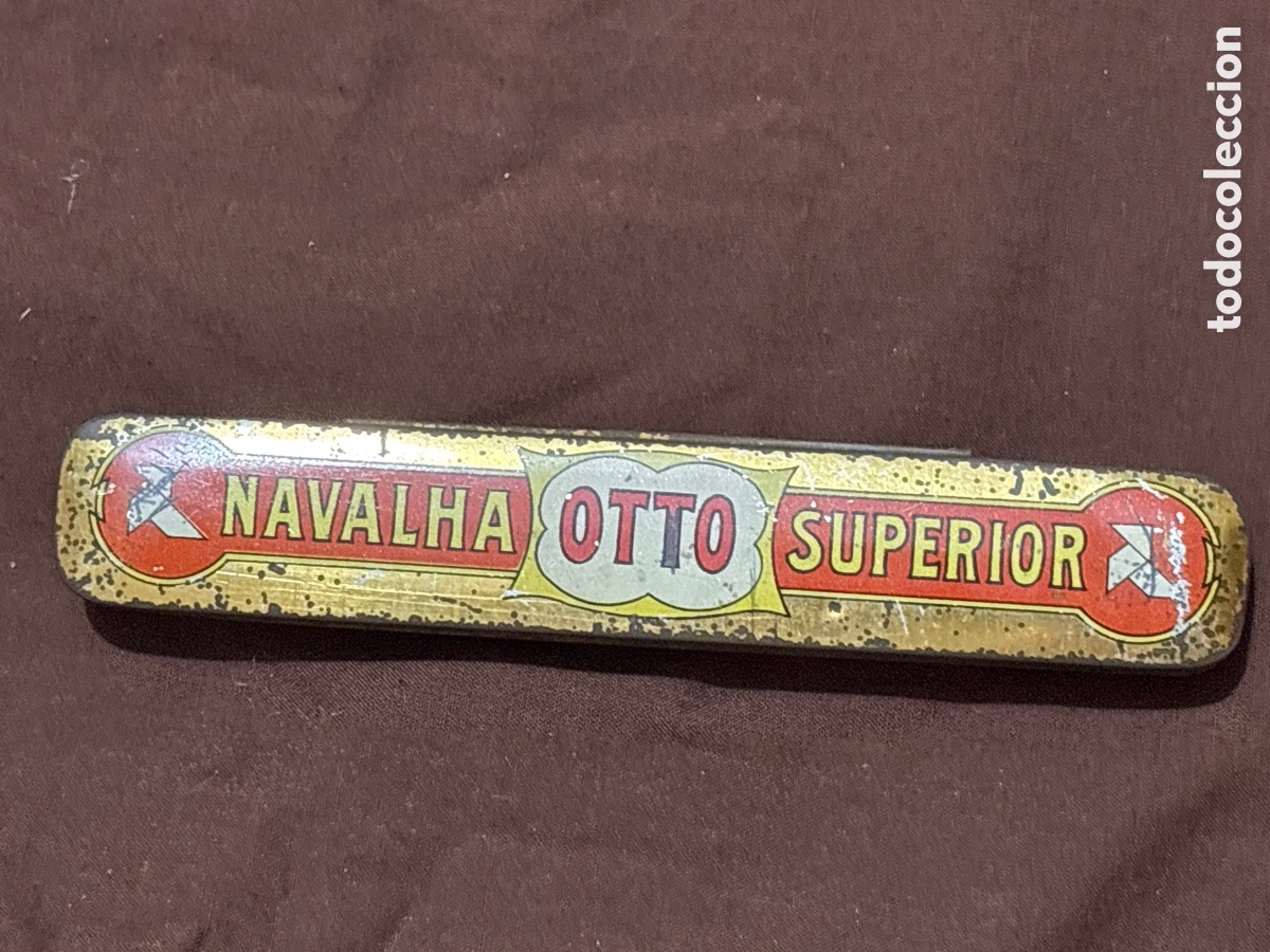 Cajas y cajitas met&aacute;licas: CAJA DE LATA DE NAVAJA DE AFEITAR NAVALHA OTTO SUPERIOR