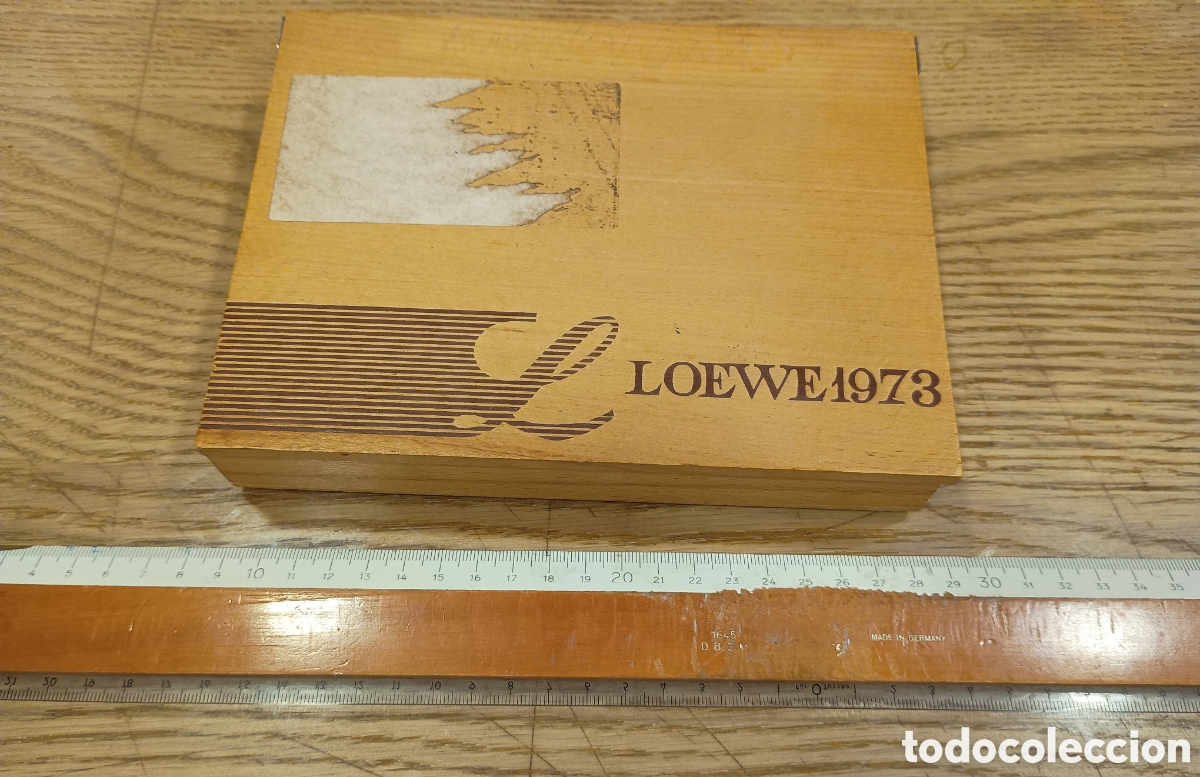 Cajas y cajitas met&aacute;licas: LOEWE 1973 - CAJA DE PUROS / CIGARROS DE MADERA - ORIGINAL