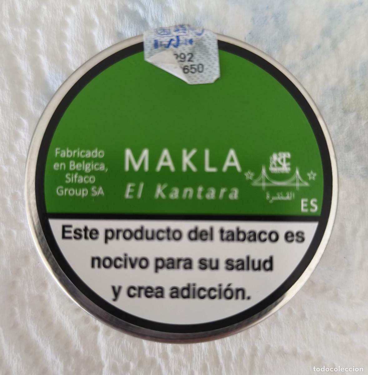Cajas y cajitas met&aacute;licas: LATA CAJA VACIA - TABACO DE MASCAR MAKLA EL KANTARA ( Fabricado en Belgica ) 5 x 1,2 cm