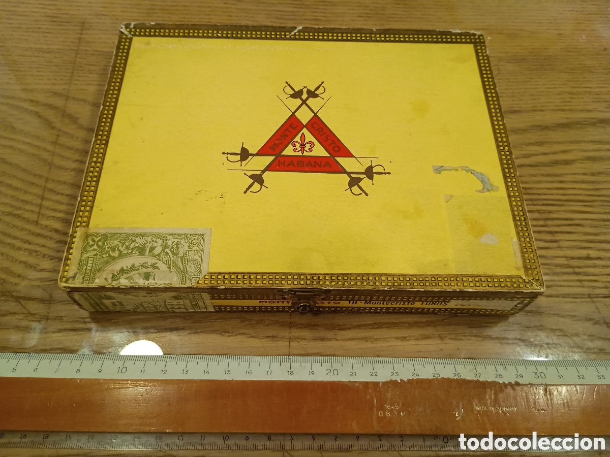 Cajas y cajitas met&aacute;licas: MONTE CRISTO HABANA - CAJA DE PUROS / CIGARROS DE MADERA - ORIGINAL