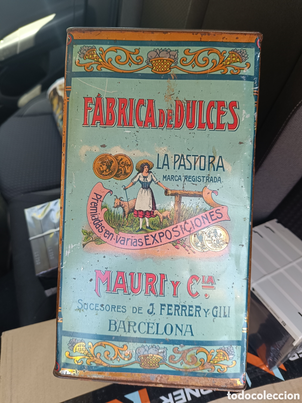 Boxes and metal boxes: CAJA LITOGRAFIADA . FABRICA DE DULCES LA PASTORA - MAURI Y CIA -SUDESORES J FERRER GILI BARCELONA