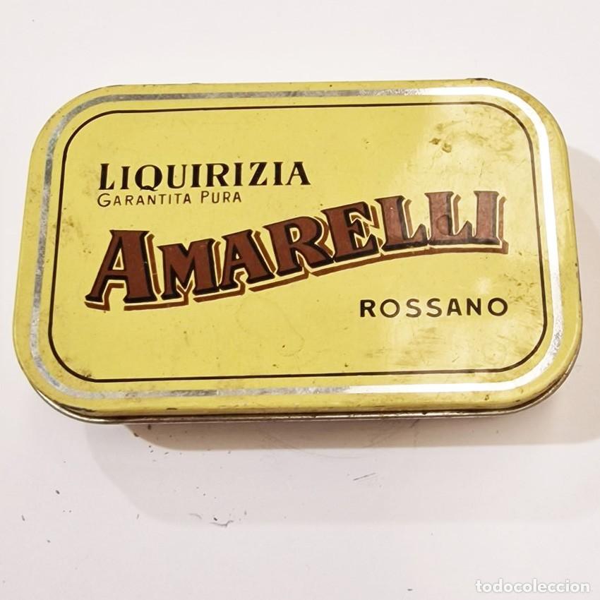 Cajas y cajitas met&aacute;licas: CAJITA LATA REGALIZ AMARELLI VINTAGE - LIQUIRIZIA ROSSANO - FARMACIA LABORATORIOS PARISIS MADRID