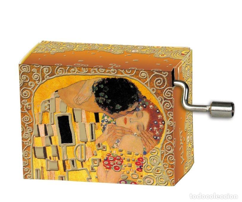 Cajas y cajitas met&aacute;licas: NUEVO CAJA DE MUSICA ARABESCO KLIMT/EL BESO