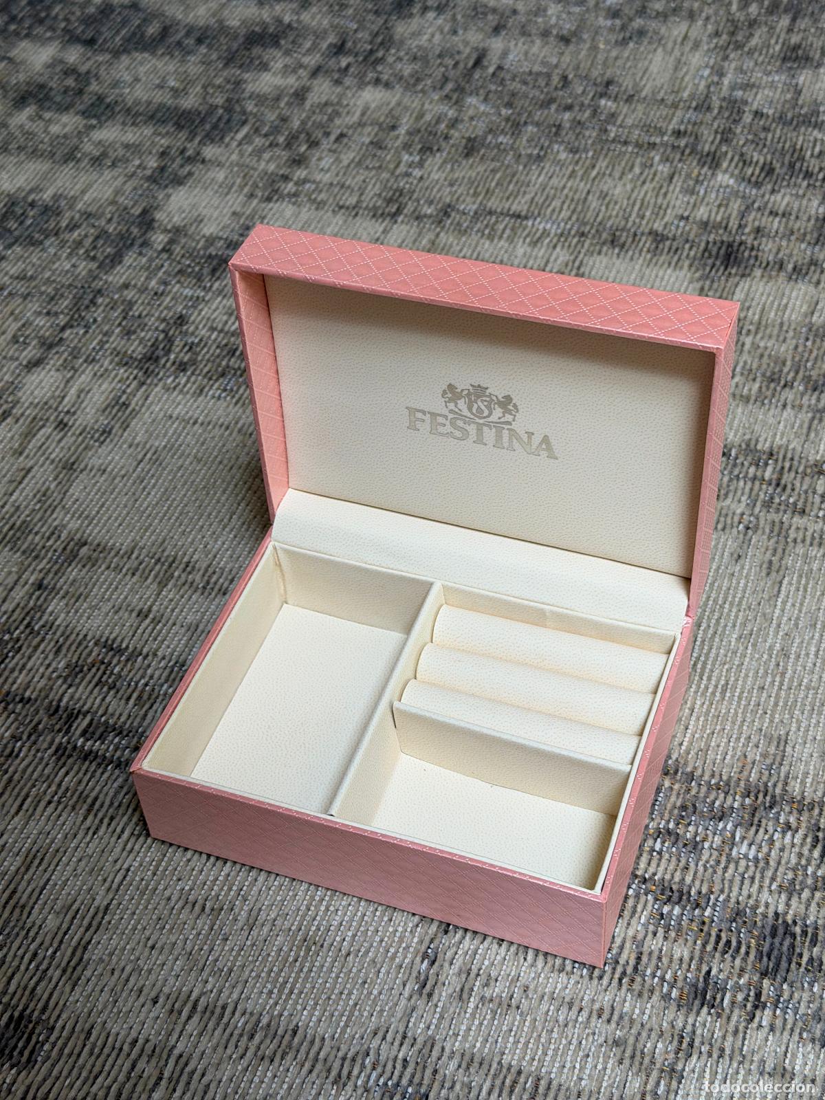 Cajas y cajitas met&aacute;licas: CAJA JOYERO FESTINA ROSA ORIGINAL - ESTUCHE PARA RELOJ Y JOYAS
