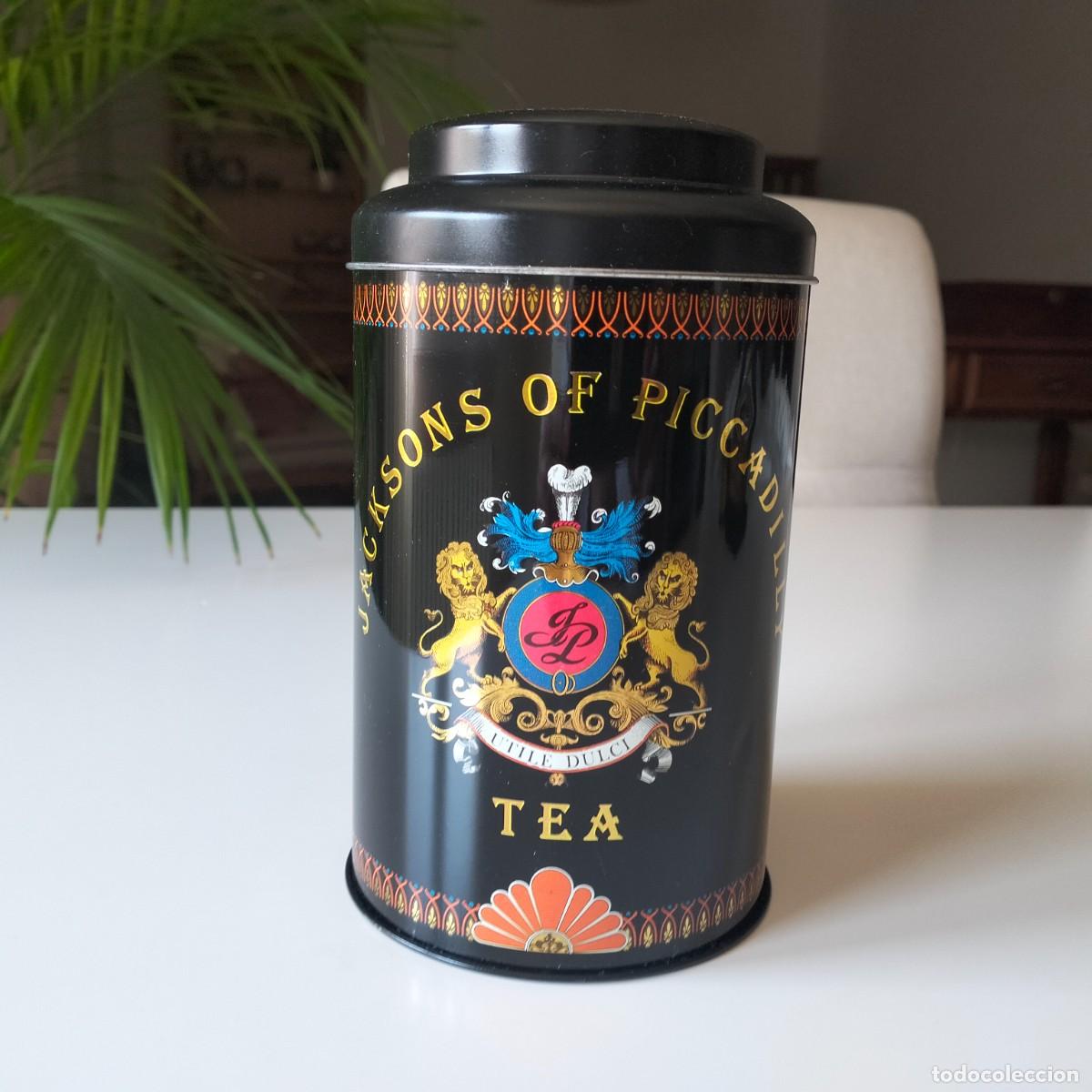Cajas y cajitas met&aacute;licas: CAJA MET&Aacute;LICA LITOGRAFIADA DE T&Eacute;. JACKSONS OF PICCADILLY. A&Ntilde;OS 90.PERFECTA. COLECCIONABLE