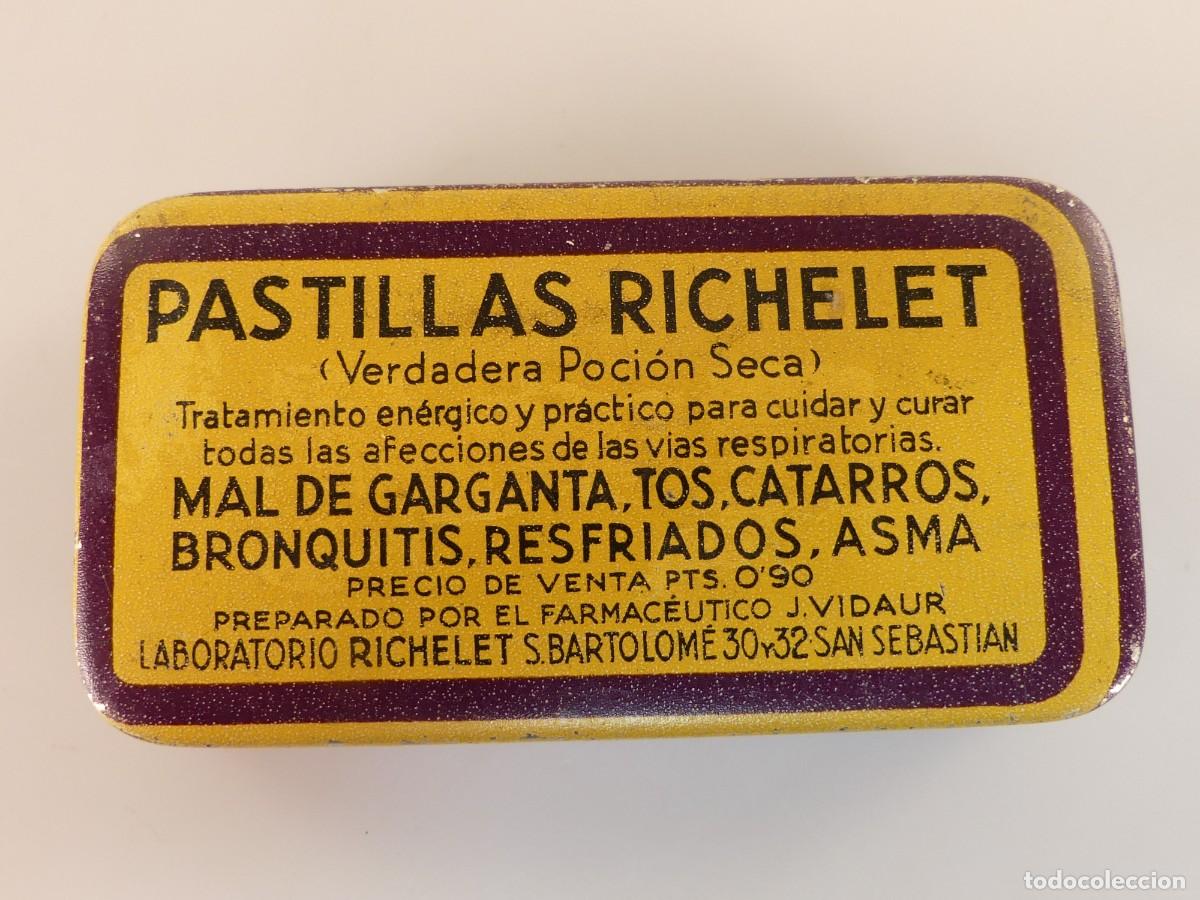 Cajas y cajitas met&aacute;licas: CAJA CAJITA DE HOJALATA-VACIA &ndash; PASTILLAS RICHELET OBJETO DE COLECCI&Oacute;N