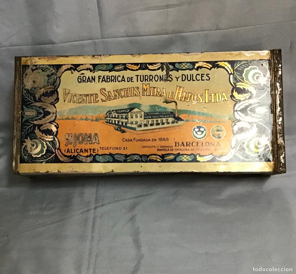 Cajas y cajitas met&aacute;licas: VICENTE SANCH&Iacute;S MIRA E HIJOS LTDA., ANTIGUA CAJA LITOGRAFIADA