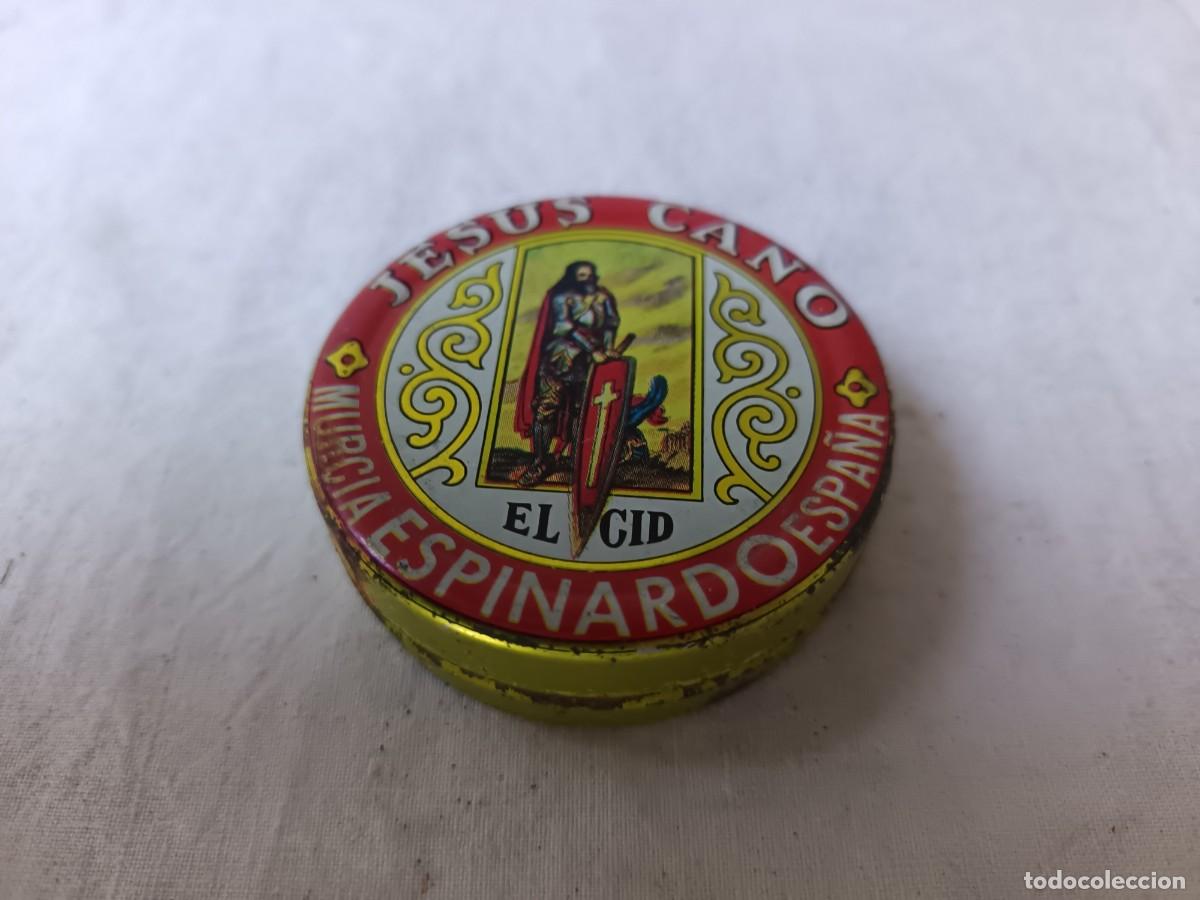 Caixas e caixinhas met&aacute;licas: Caja de lata litografiada, de especias, El Cid, Jes&uacute;s Cano, vac&iacute;a