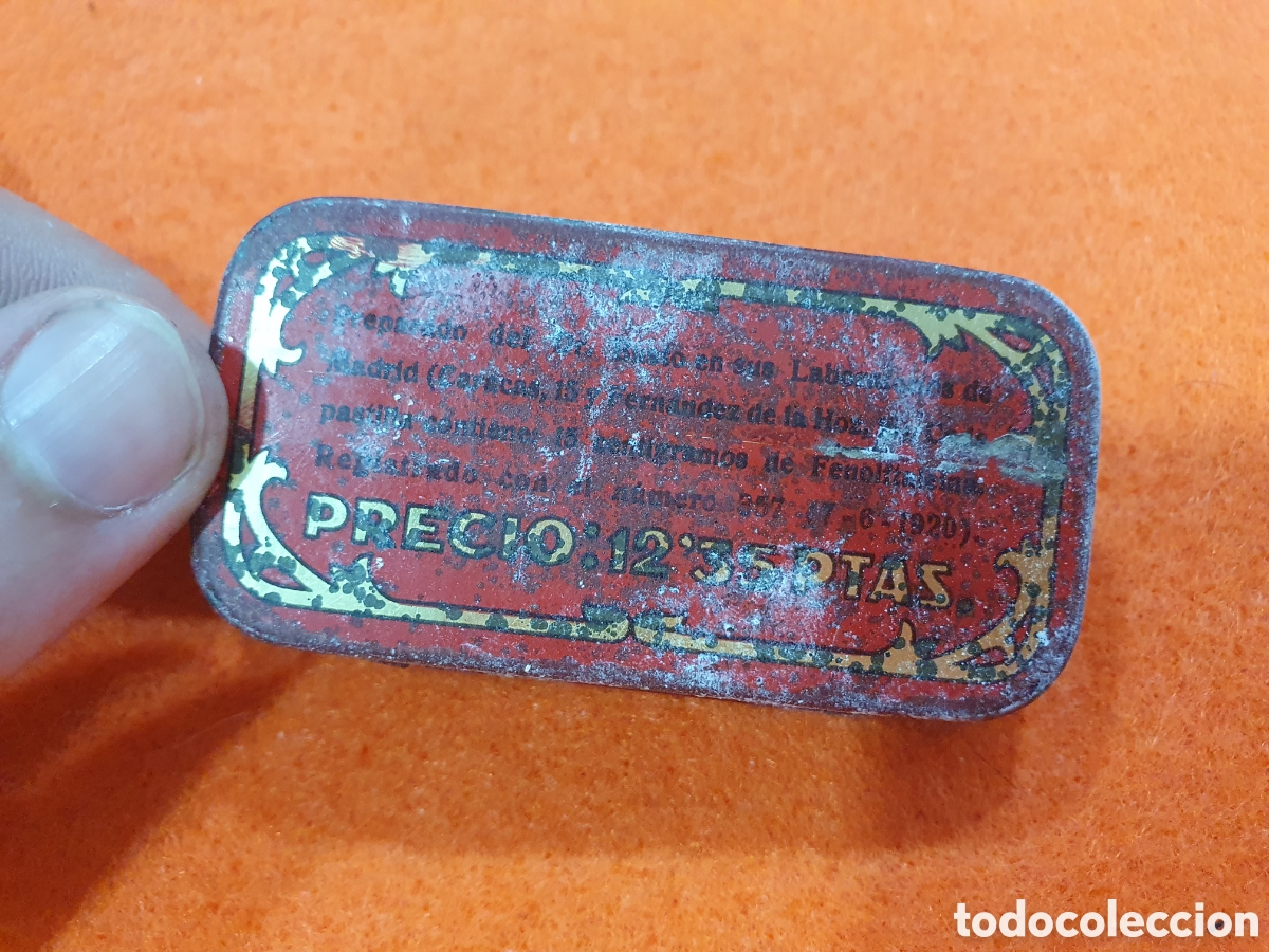 Cajas y cajitas met&aacute;licas: Caja de lata Laxen Busto. (L129) - Foto 2