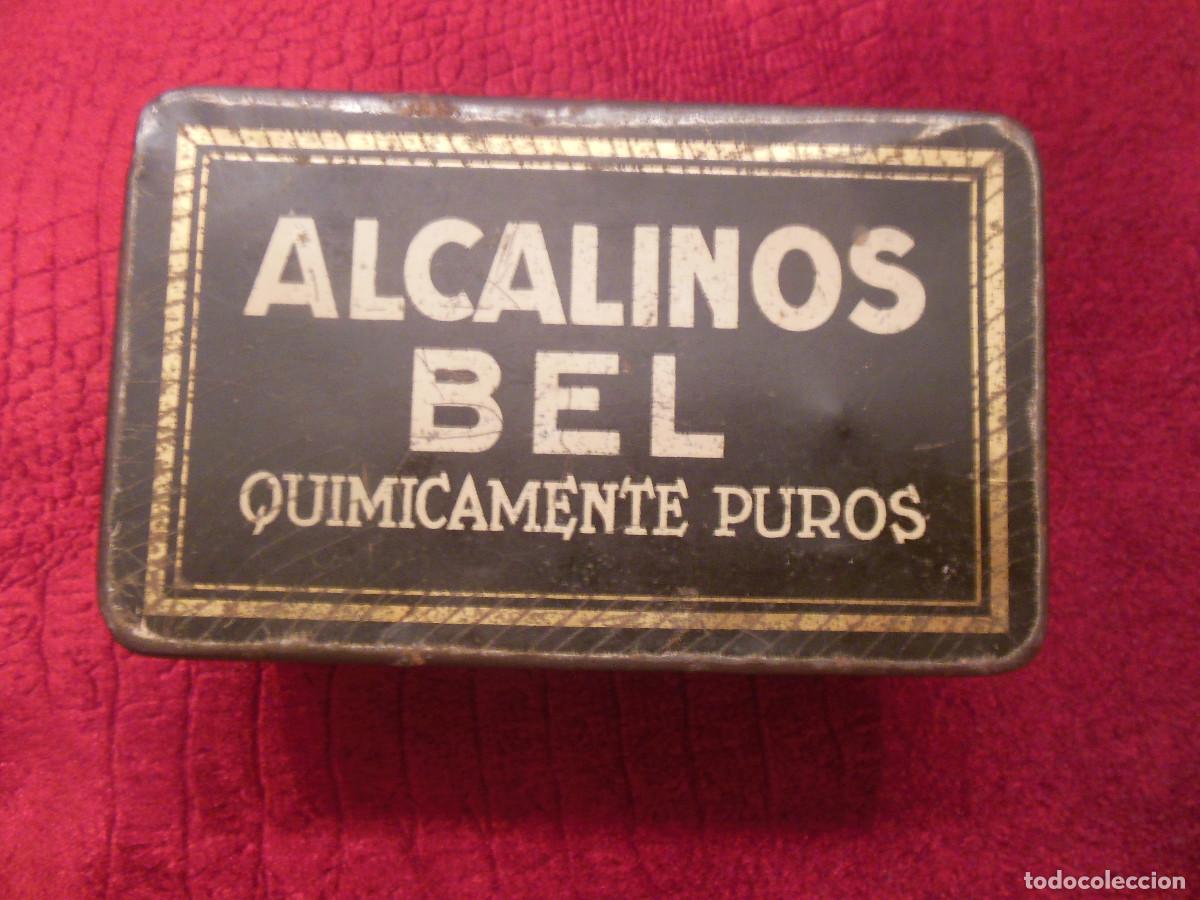 Boxes and metal boxes: CAJA METALICA ALCALINOS BEL QUIMICAMENE PUROS DR. ESTEBAN LAHOZ MEDICO FARMACIO CARABANCHEL MADRID