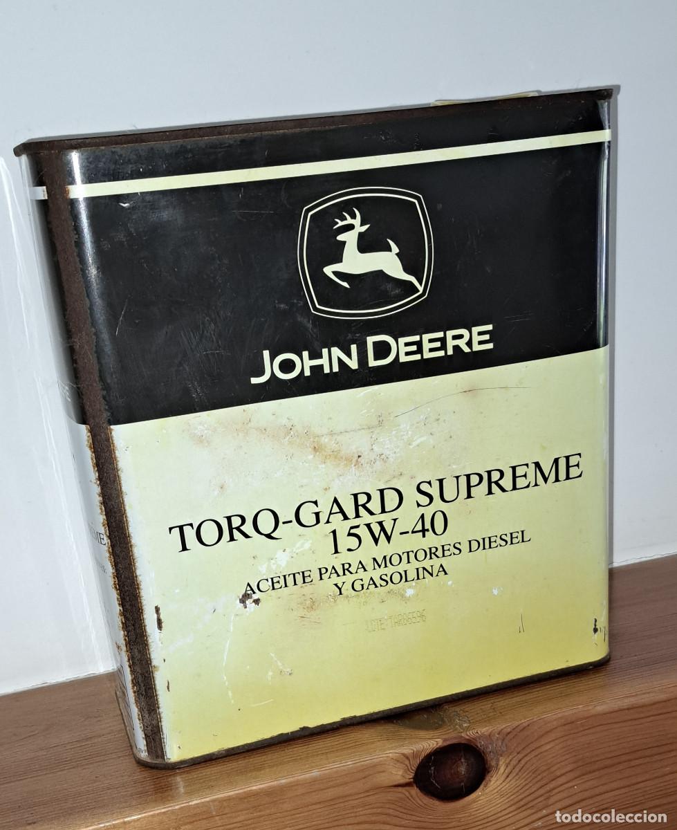 Cajas y cajitas met&aacute;licas: LATA VINTAGE ACEITE JOHN DEERE - 5 LITROS - MOTORES DIESEL Y GASOLINA