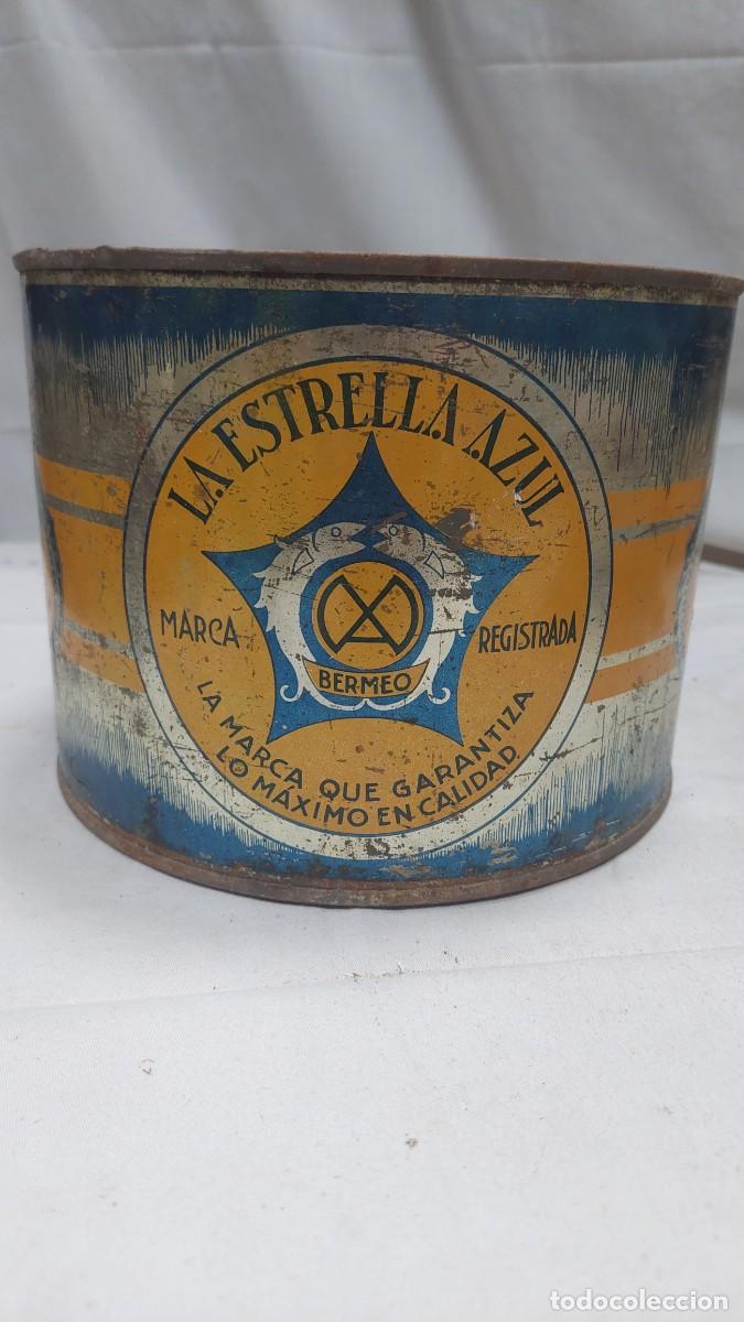 Cajas y cajitas met&aacute;licas: Rara gran lata La Estrella Azul BermeoMiguel Astorquiza Vizcaya