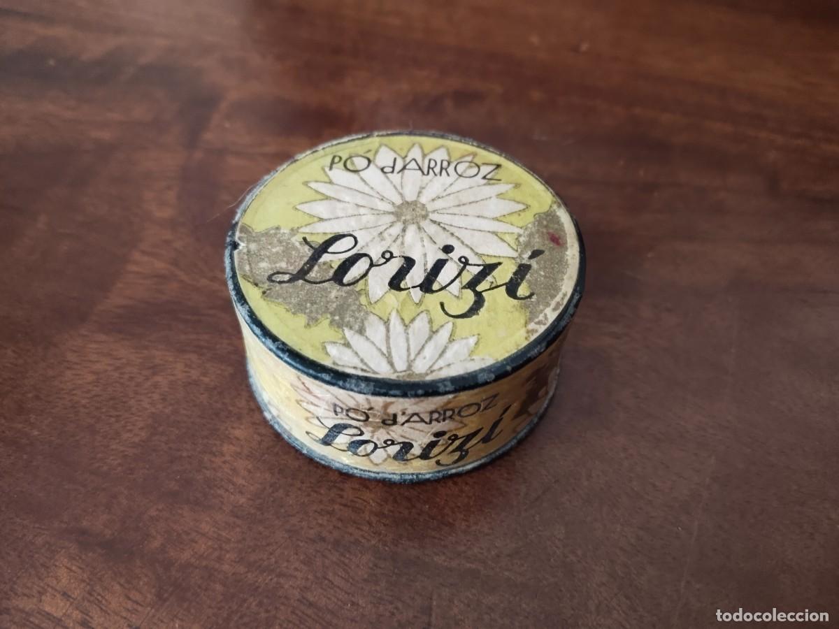 Bo&icirc;tes et petites bo&icirc;tes m&eacute;talliques: Cajita polvo de arroz, P&oacute; de arroz Loriz&iacute;. Portugal.