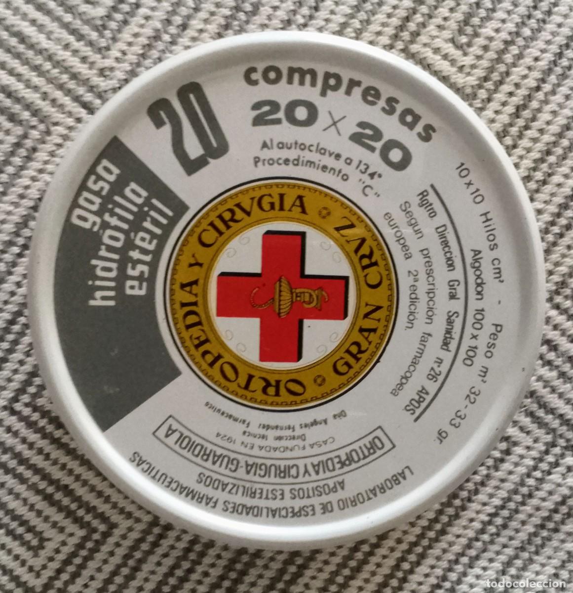 Cajas y cajitas met&aacute;licas: CAJA METALICA GASA HIDR&Oacute;FILA EST&Eacute;RIL. COMPRESAS.