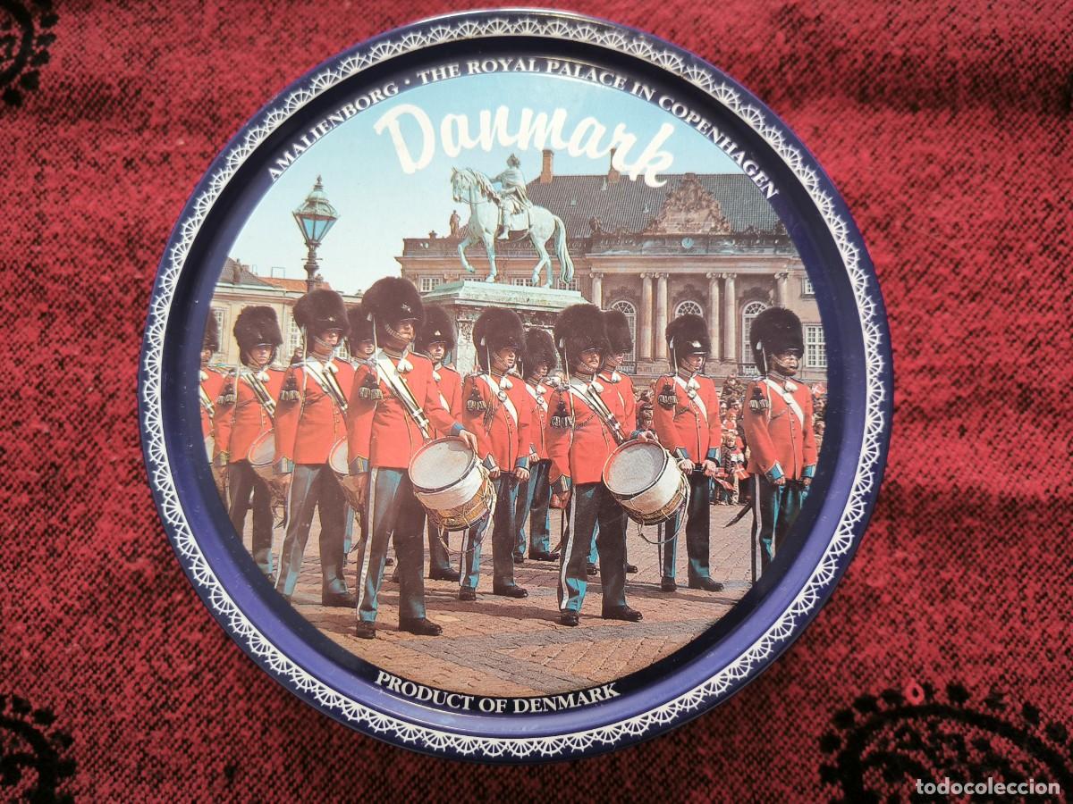 Cajas y cajitas met&aacute;licas: Antigua caja met&aacute;lica de galletas &ndash; Dinamarca &ndash; Amalienborg, Palacio Real de Copenhague