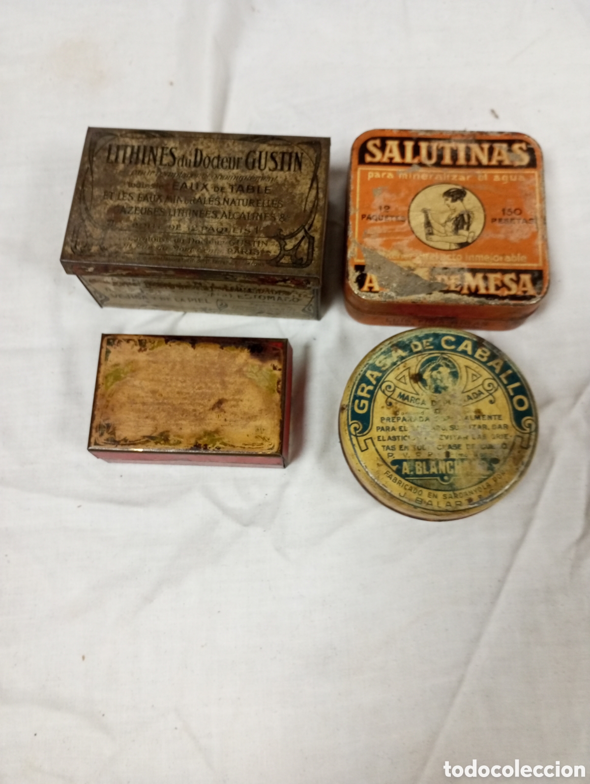 Cajas y cajitas met&aacute;licas: Antiguas latas de varios sitios - Foto 1