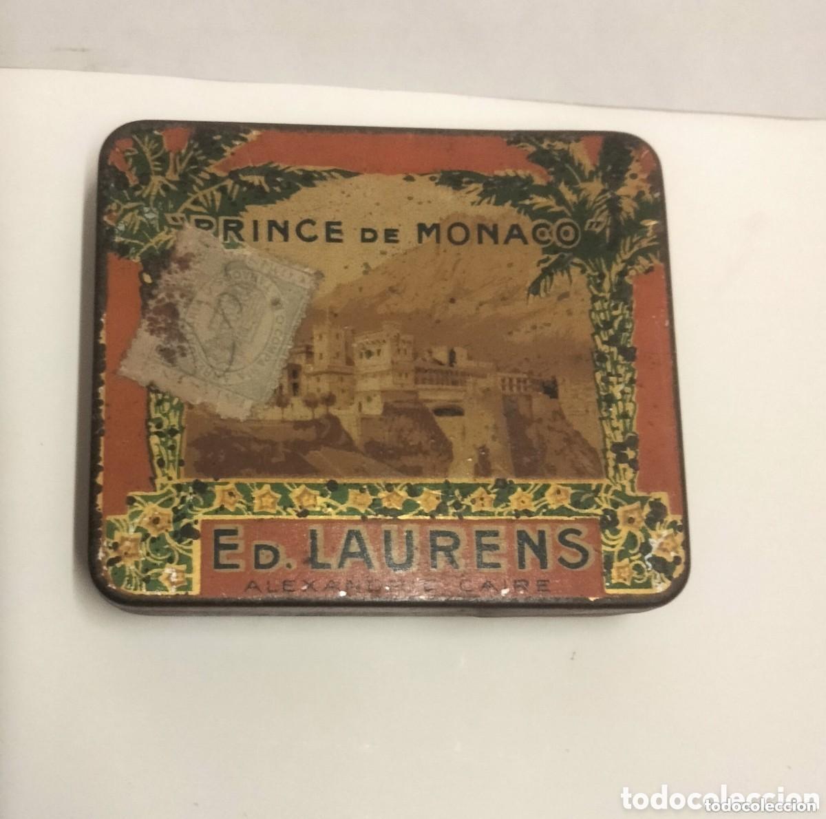 Cajas y cajitas met&aacute;licas: Antigua caja met&aacute;lica de Tabaco Egipcio Prince de Monaco. Ed. Laurens Alexandrie - Caire. A&ntilde;os 30