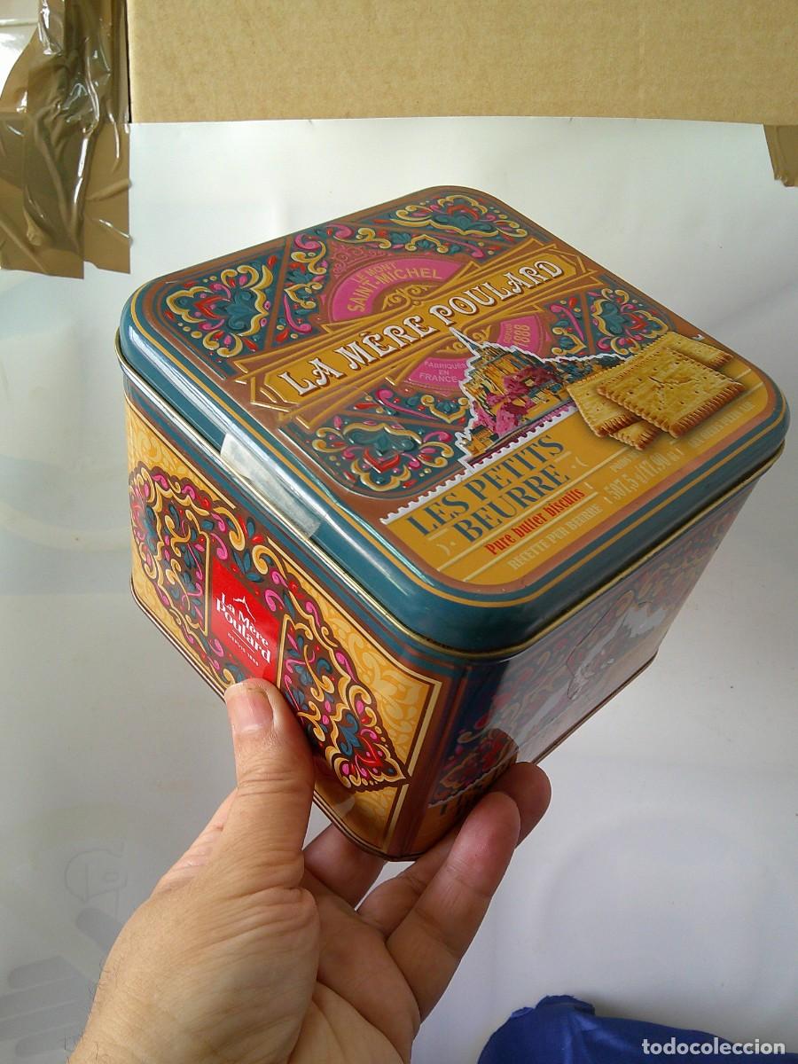 Cajas y cajitas met&aacute;licas: CAJA GALLETAS. &rdquo;La Mere Poulard&rdquo;. Depuis 1888. LE PETITS BEURRE. Estilo &rdquo;Art Nouveau&rdquo;. Metalica.!C33