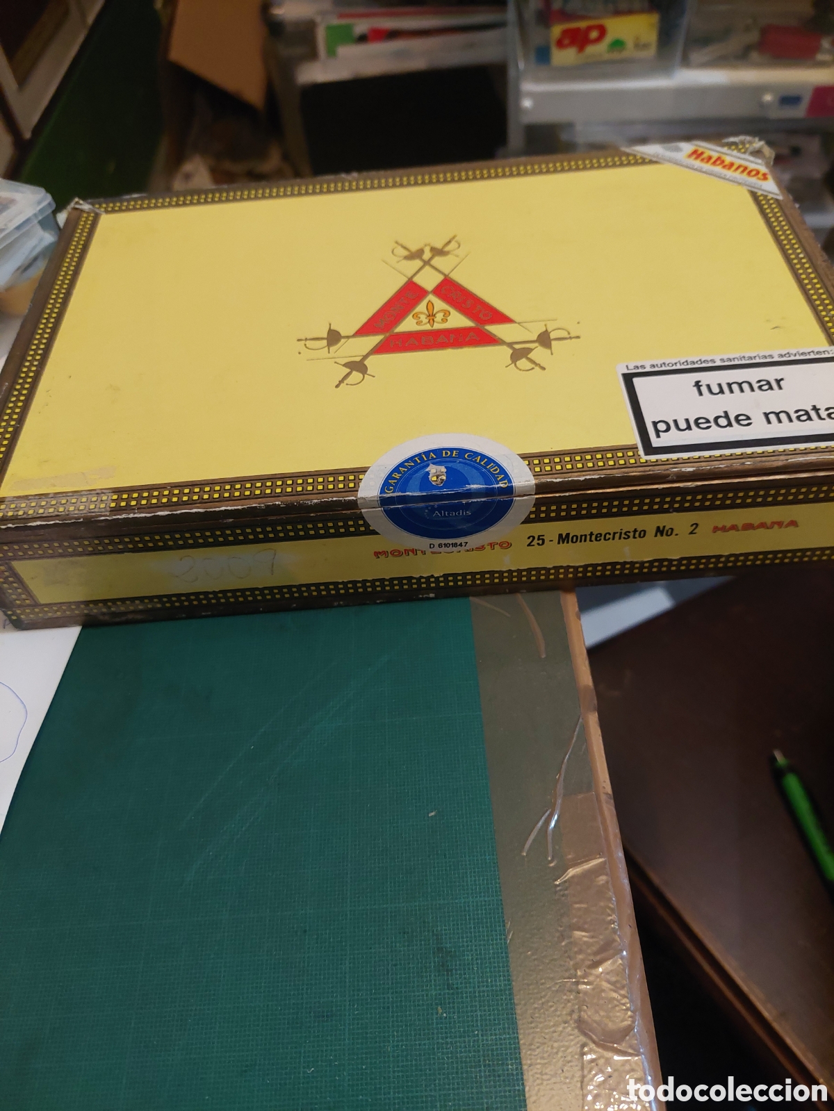 Cajas y cajitas met&aacute;licas: CAJA VAC&Iacute;A PUROS MONTECRISTO N&Uacute;MERO 2 HABANA