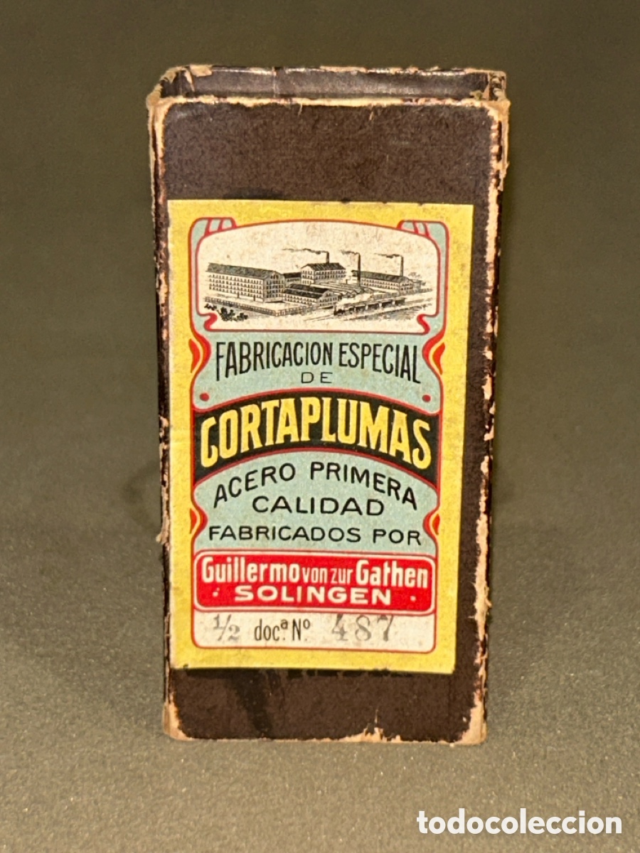 Cajas y cajitas met&aacute;licas: ANTIGUA CAJITA FABRICACI&Oacute;N ESPECIAL DE CORTAPLUMAS ACERO PRIMERA CALIDAD, SOLINGEN